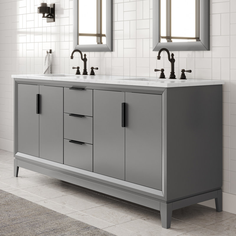 Elizabeth 72'' W Double Vanity, Cashmere Gray