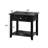 Black End Table with Bottom Shelf
