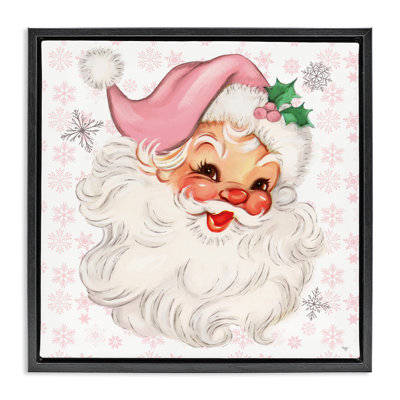 Cadre flottant pastel Jolly Santa, design par Mollie B.