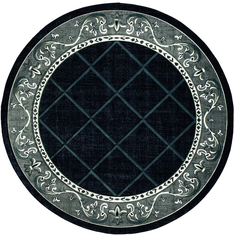 Godsey Geometric Indoor Rug, Round 7'10"