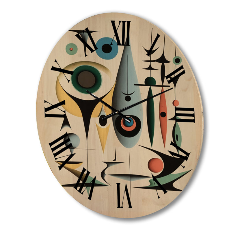 Horloge murale Crystalline Consciousness Vintage Illustration I - Modern, Moyenne