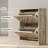 9.4" D Narrow Shoe Cabinet with 2 Flip-Down Drawers and Open Top Shelf-1402652909