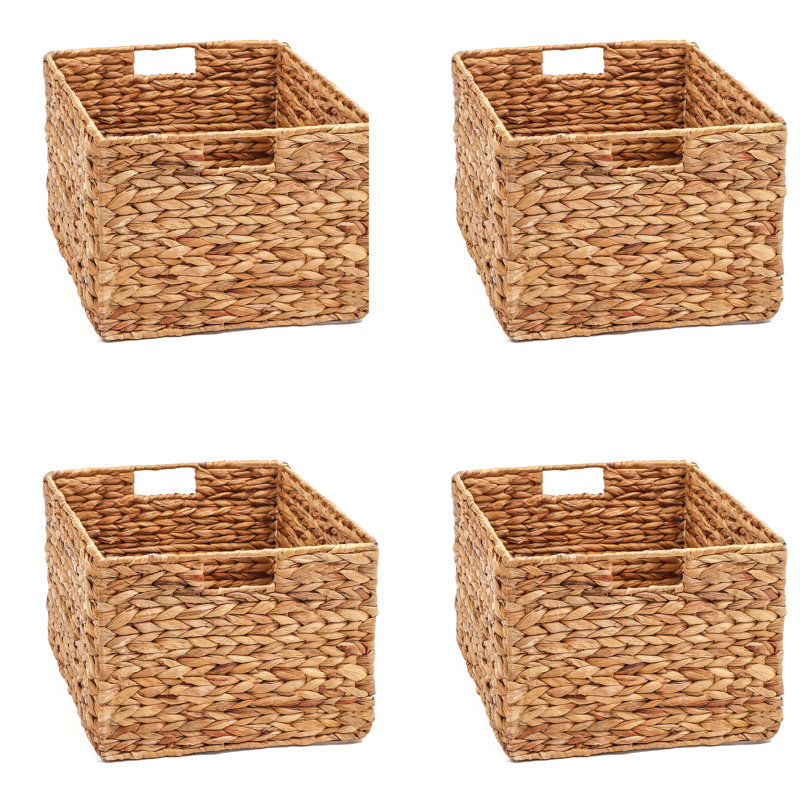 Grand ensemble de paniers pliables en osier