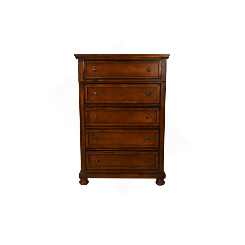 Commode en bois de couleur noyer foncé