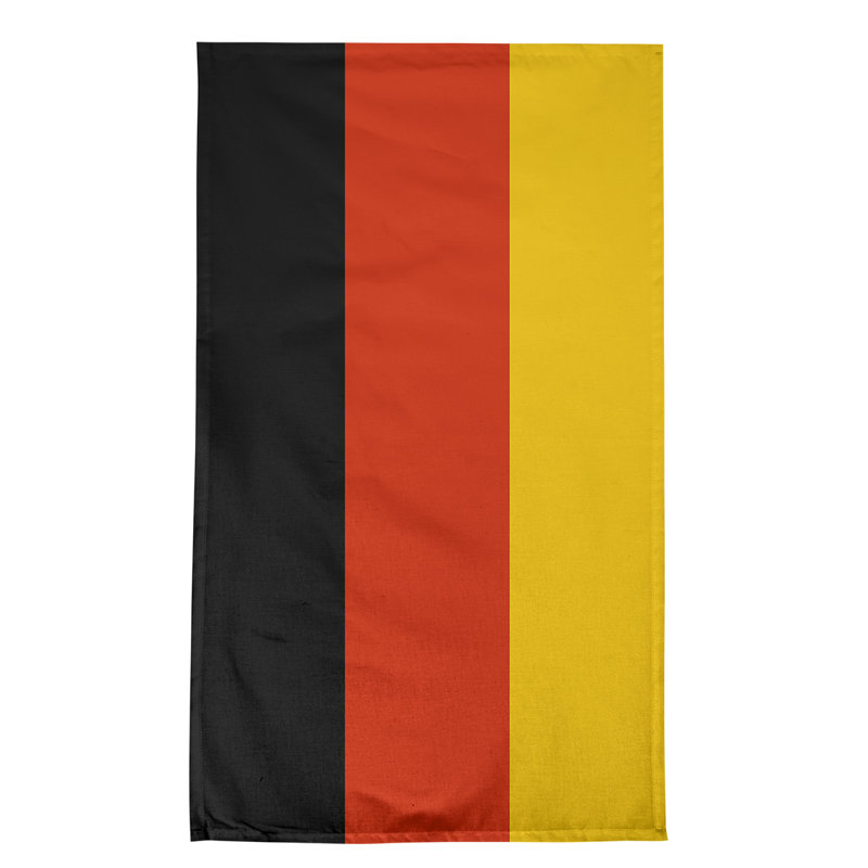 Anaheim Stripe Tea Towel Kitchen Towel, Cotton Twill, Black/Red/Yellow