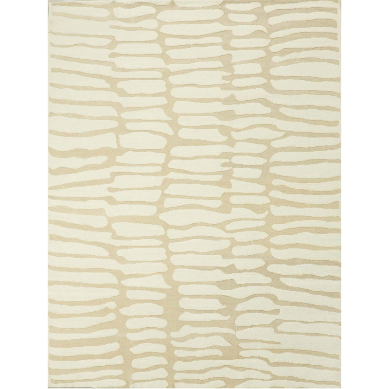 Tapis beige et ivoire noué à la main de haute qualité, Rectangle 12 pi x 15 pi