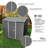 Absco Premier 7' W x 7' D Metal Galvanized Steel Weather Resistant Storage Shed Woodland Gray