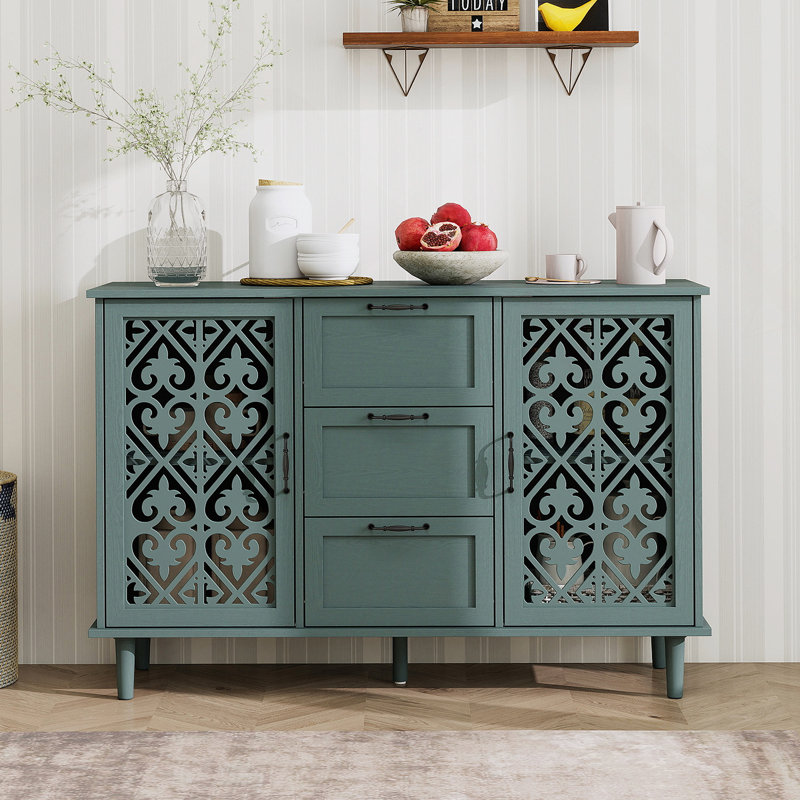 Storage Cabinet, 2 Door Cabinet With 3 Drawer