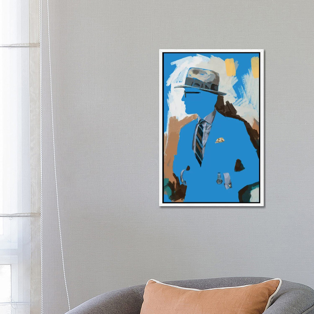 Vintage Menswear In Blue von Sunflowerman - Gallery-Wrapped Canvas Giclée on Canvas