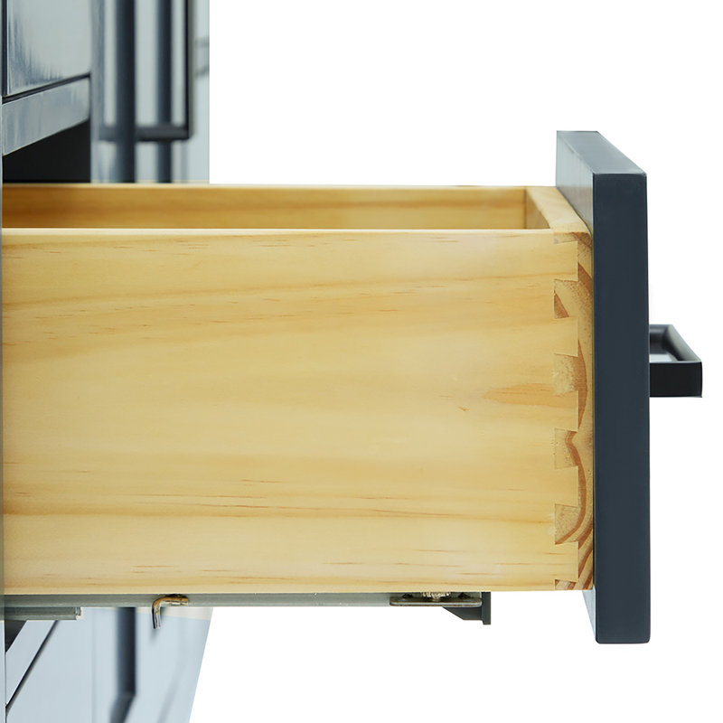 48" Single Bathroom Vanity Base Only, Midnight Blue, Matte Black