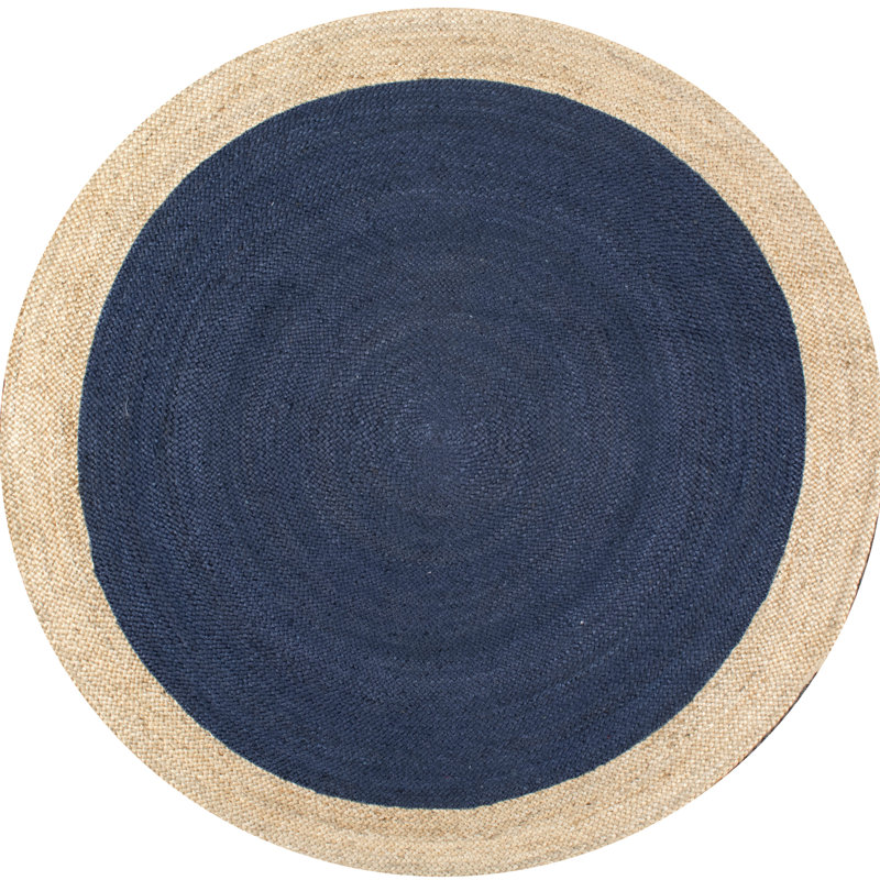 Tapis bleu / naturel Giard, Rond 4 pi