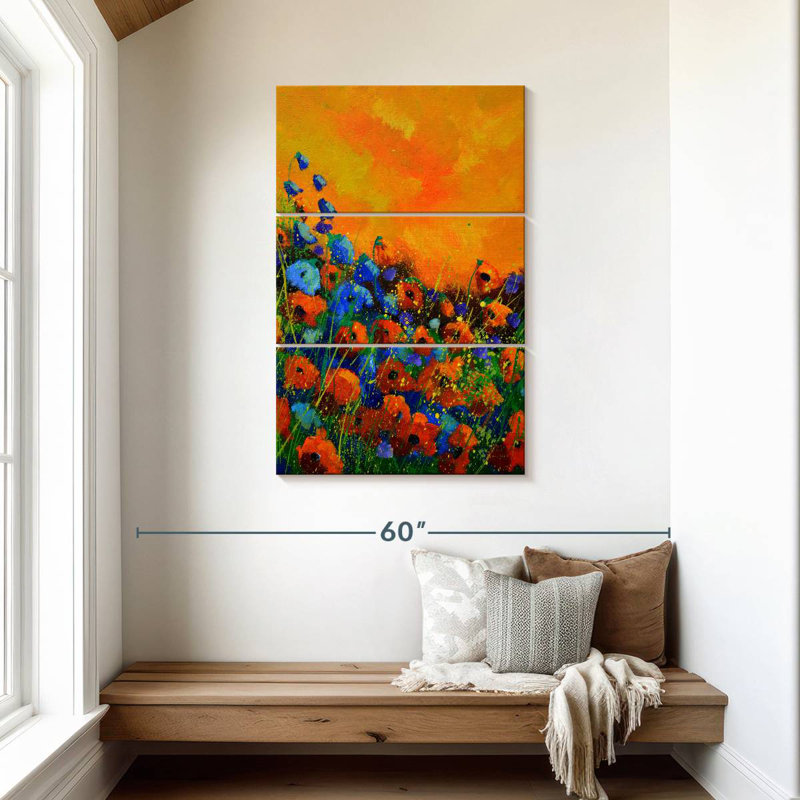 Harnek Sunset Poppies, 45" H x 28" W