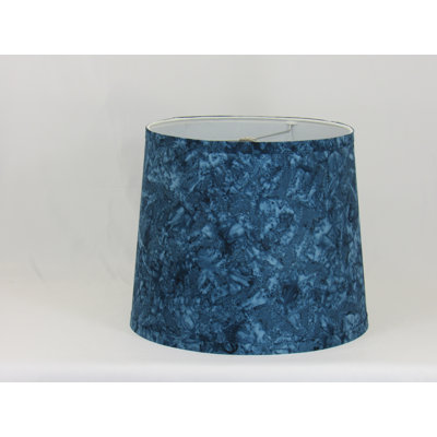 Abat-jour tambour en coton bleu discret (araignée)