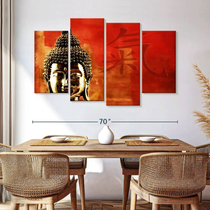Tête de Bouddha Adella, H 42 po x l 68 po