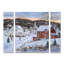 Ensemble de 3 panneaux d'art mural - Bob Fair «Christmas Presence», art mural sur toile pour le salon, la chambre à coucher ou le bureau 