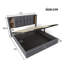 Linen Fabric 135 X 190Cm 4FT6 Double Bed Frame With Wireless Charging(USB Type-C), Hydraulic Storage Bed With Hydraulic Lever (No Mattress)-1689850082