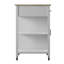 Chariot de cuisine en bois massif l 32 po avec roulettes verrouillables -1561523225
