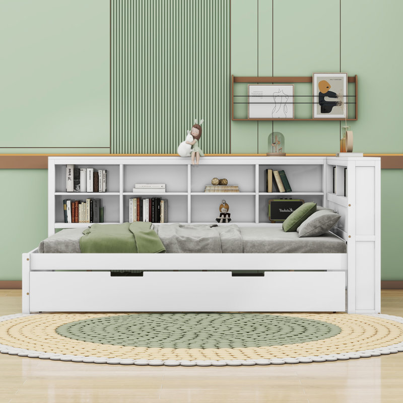 Lacustrine Platform Storage Bed, White