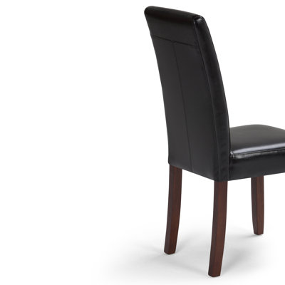Acadian Andover Upholstered Parson Dining Chair with Tufted Backrest and Solid Wood Frame