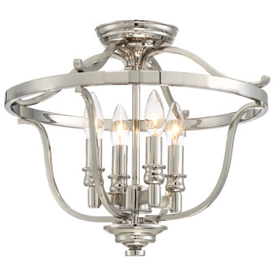 Ameche 4-Light Unique / Statement Bowl Pendant