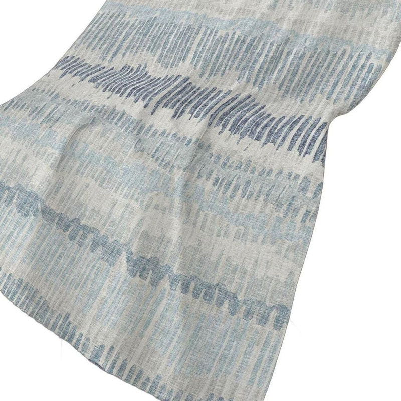 Jeté en peluche 50 "x 70" abstrait en polyester tissé bleu et beige
