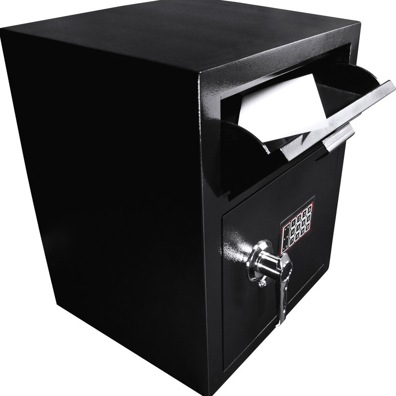 Coffre-fort numérique de 1,1 pi³ pour le rangement de vos espèces, en acier, sécurisé pour votre argent, 2 options de NIP, protection contre le vol de vos objets de valeur.