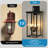 4-light Modern Retro 26-Inch Extra Large Outdoor Wall Lantern with Clear Glass, Matte Black-129620479