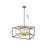 6-Light Black And Gold Interlocked Box Chandelier