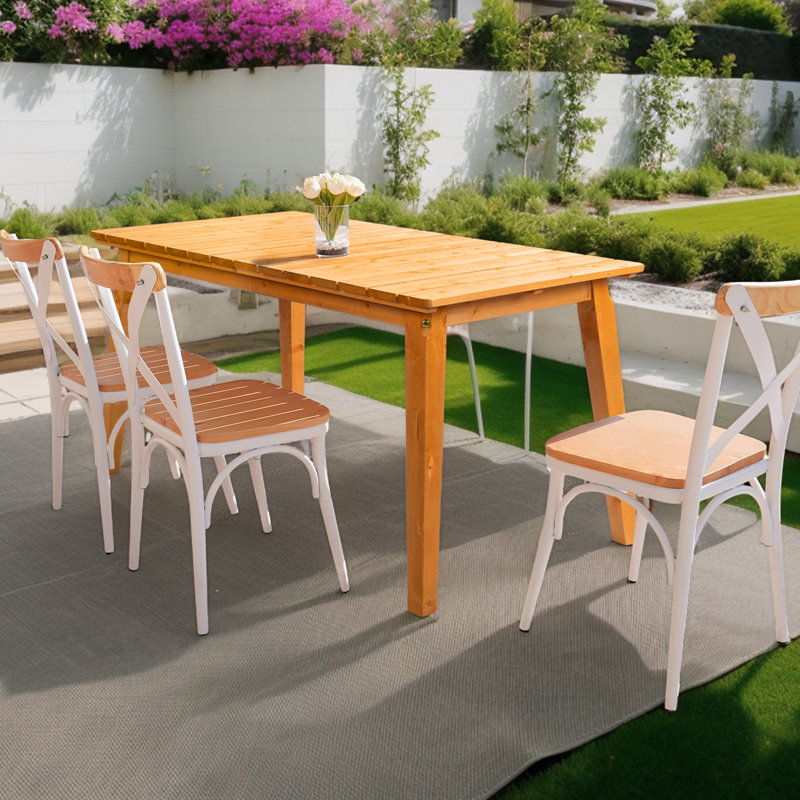 Patio Brown Wood Table, Brown