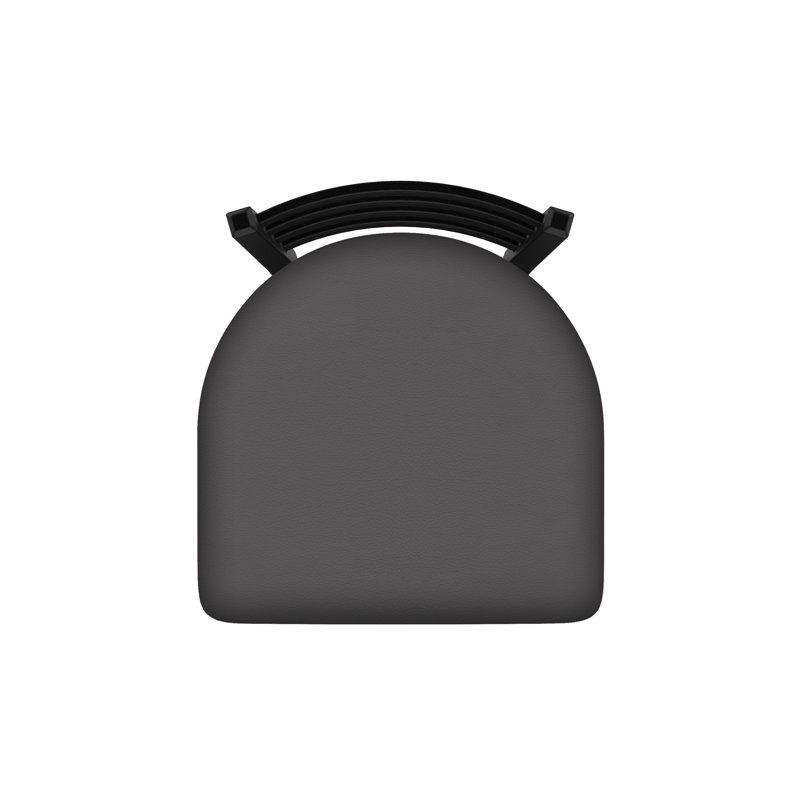 Tabouret de bar pivotant de 36" Evers, Noir froissé, Vinyle - tempête Canter, Extra Tall (36” Seat Height)