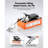 Portable Car Lift, 5000 lbs Capacity, Heavy Duty Quick Lift with 25.6" Max Height, Pneumatic Pump, Wheels, 4 Rubber Pads & 4 Lifting Columns for Cars, Compact SUVs, Mini Trucks, Garage or Shop-123428291