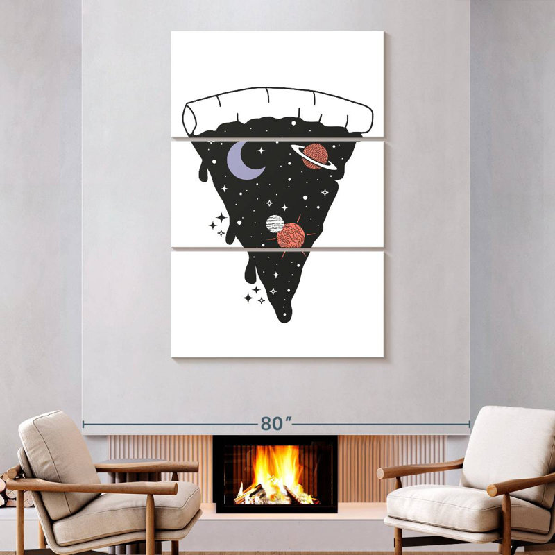 Yarlin Space Pizza, 74" H x 48" W