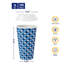 16 tasses à café 16 oz avec couvercle, paquet de 100 tasses à café jetables en papier chaud avec couvercles, manchons et agitateurs pour Noël, l'Action de grâce, la fête