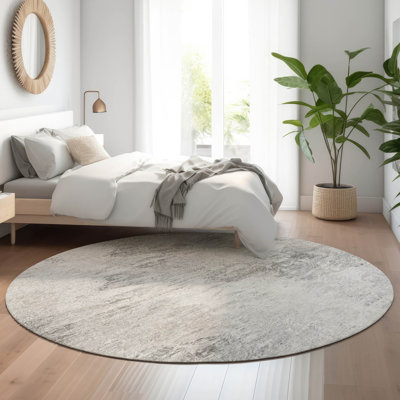 Premium Machine Washable Cerrito AMF592 Silver Rug