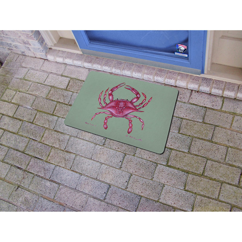 Tapis d'intérieur / extérieur antidérapant Coastal Crab, Rectangle 1 pi 6 po x 2 pi 2 po