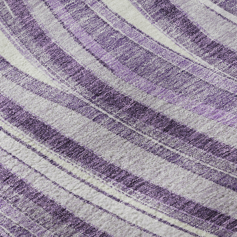 Premium Machine Washable Prisco Lavender Rug, Rectangle 10' x 14'