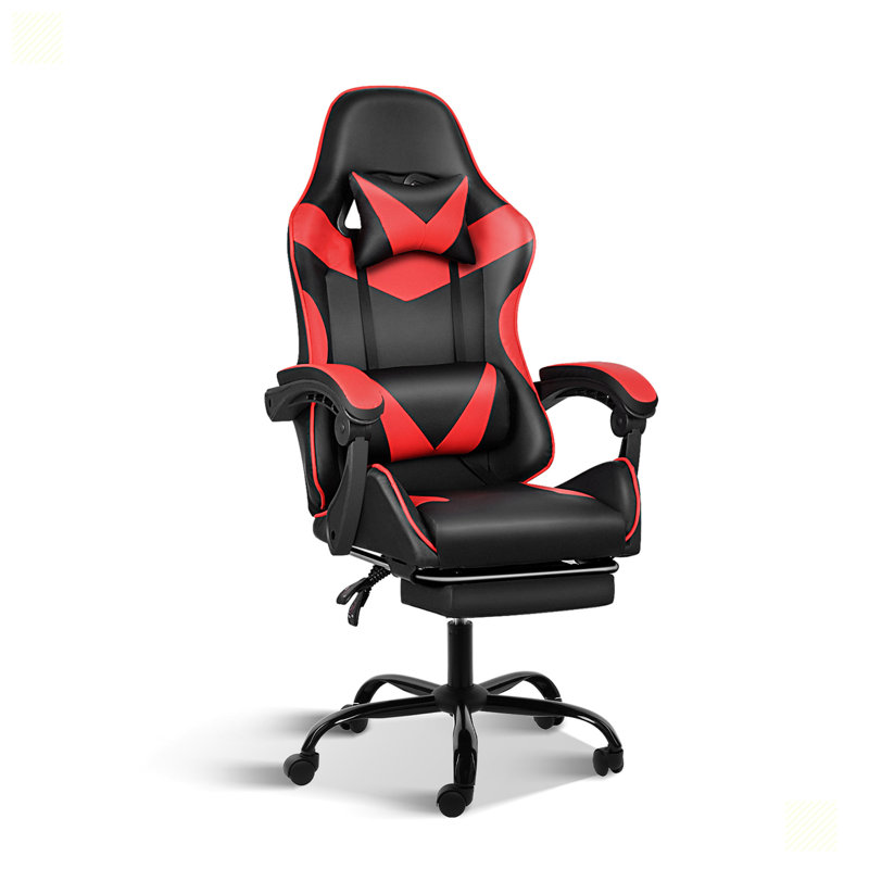 Fauteuil inclinable ergonomique inclinable, Noir / rouge