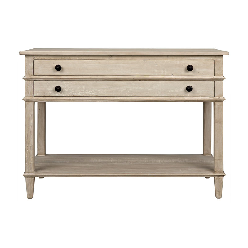 Table de chevet en bois récupéré Alex, Cire grise grise