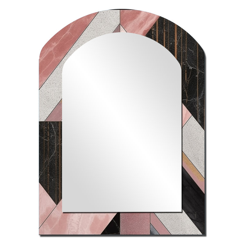 Kincheloe - Miroir abstrait en métal, 34 po x 25 po