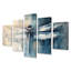 Ensemble de décoration murale libellule bleue «Moonlit Flight II»