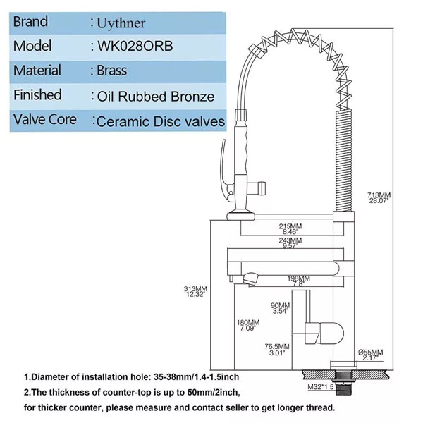Dimensions du produit