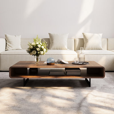 Table basse avec tablette de rangement Flowwood