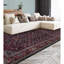 Hand-Knotted High-Quality Blue and Red Runner