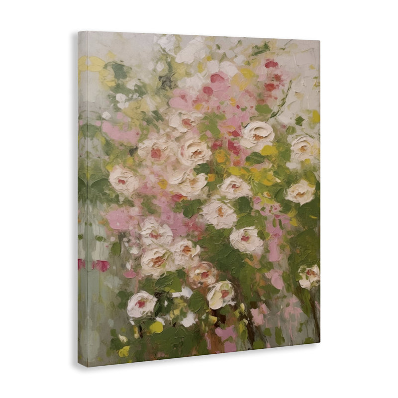  Art mural abstrait sur toile, "Vintage Spring Floral" par LSR Design Studio, H 20 po x l 16 po