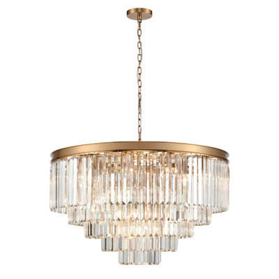 Addisen 27 - Light Brass Chandelier Pendant