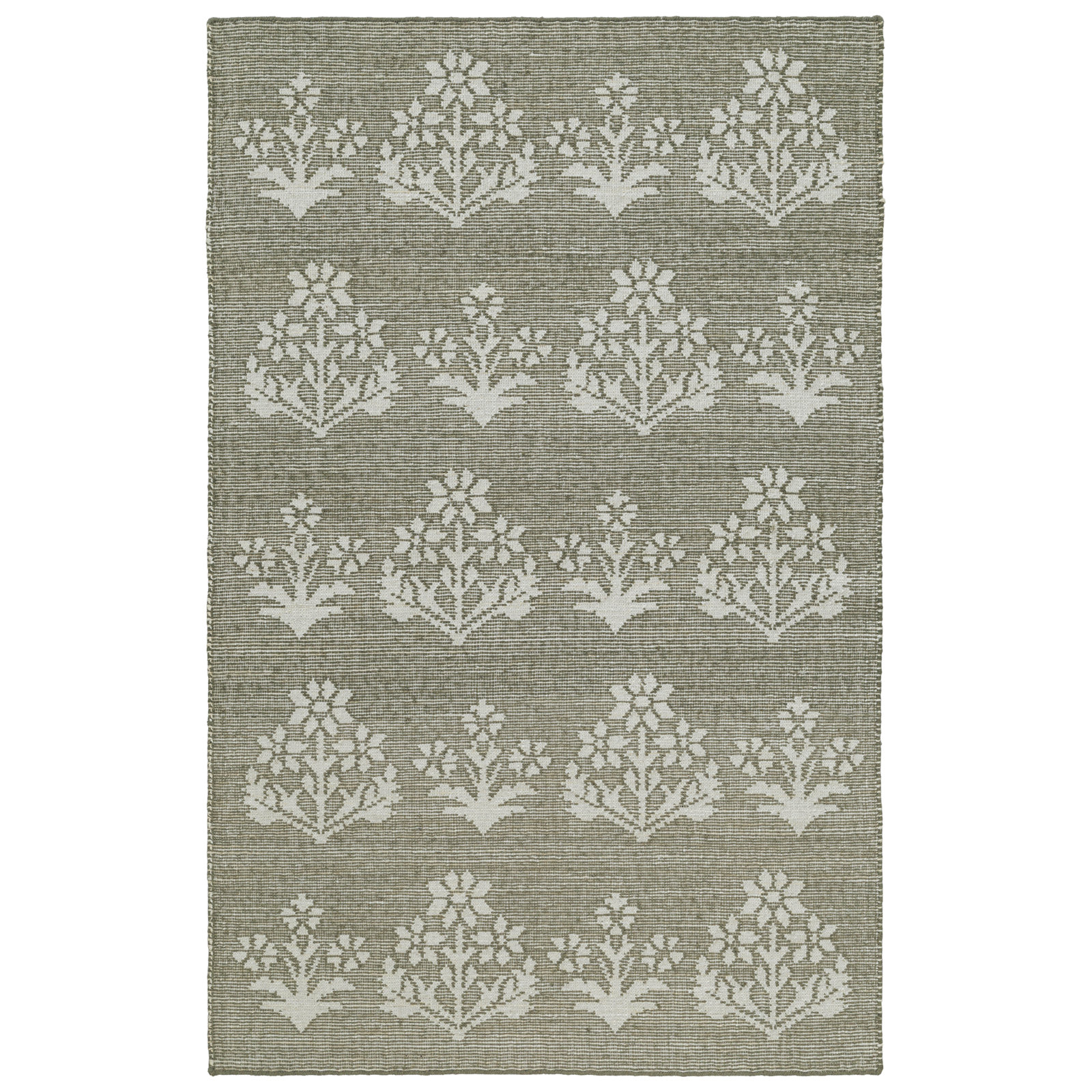 Heidi Botanical Flatweave Jute Rug, 8'9x11'9, Green