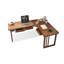 Bureau en bois massif en forme de L brun noyer avec 3 tiroirs-2103932471-2103932465