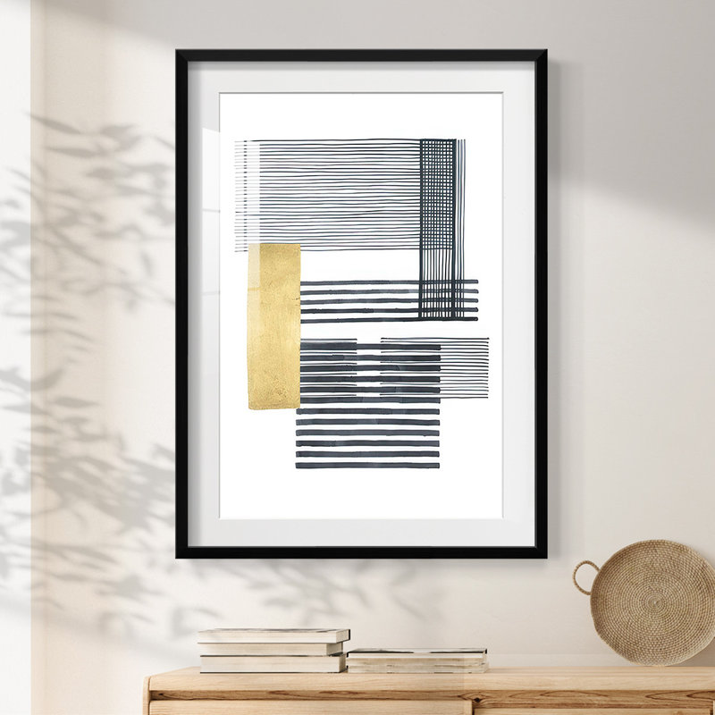 Boxed Plaid II -Framed Print
