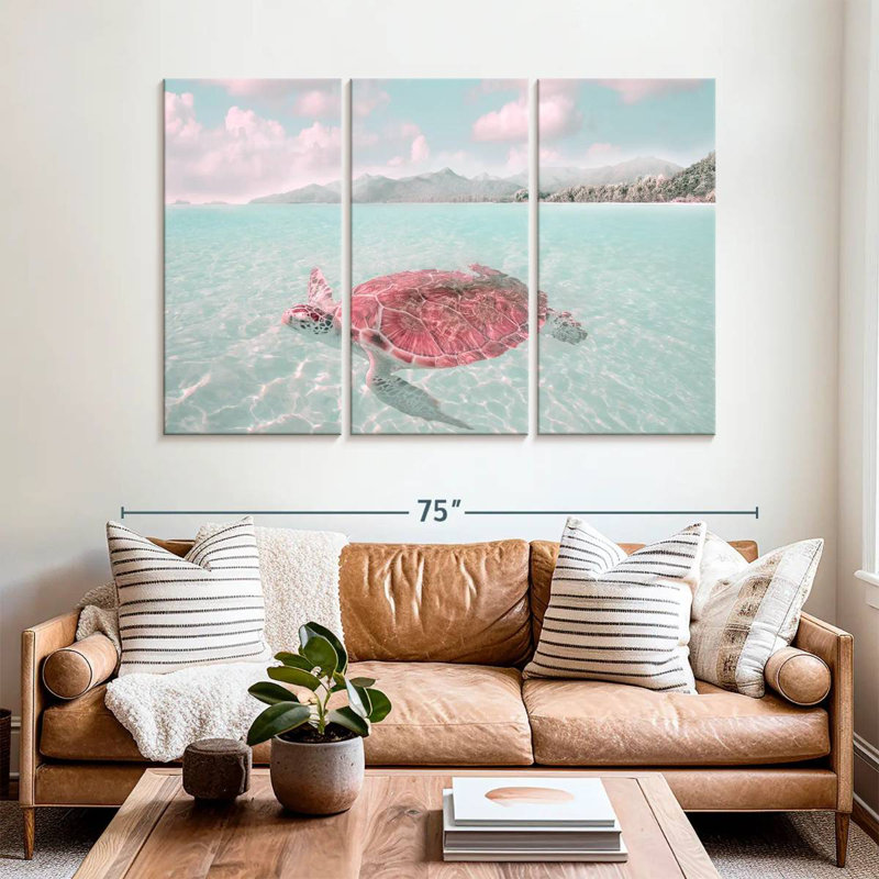Brampt Sunbathing Turtle, 42" H x 65" W