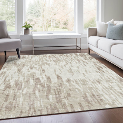 Premium Machine Washable Prisco Ivory Rug
